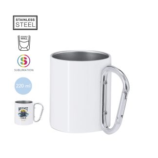 TAZA CON MOSQUETÓN PARAV SUBLIMAR 220 ML