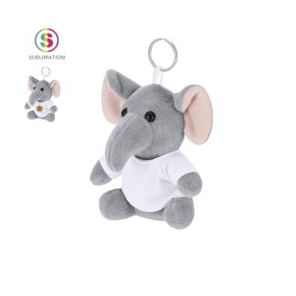 LLAVERO SUBLIMACIÓN PELUCHE ELEFANTE GUNNIN 9.5 x 10 x 6.2 cm